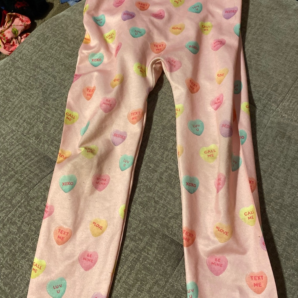 Valentines leggings for girls